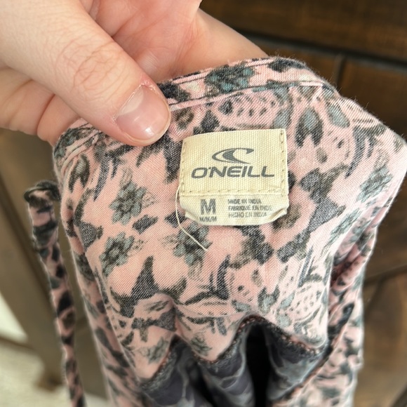 O’Neill Shawna Charcoal Grey Print Swing Dress - Picture 4 of 5